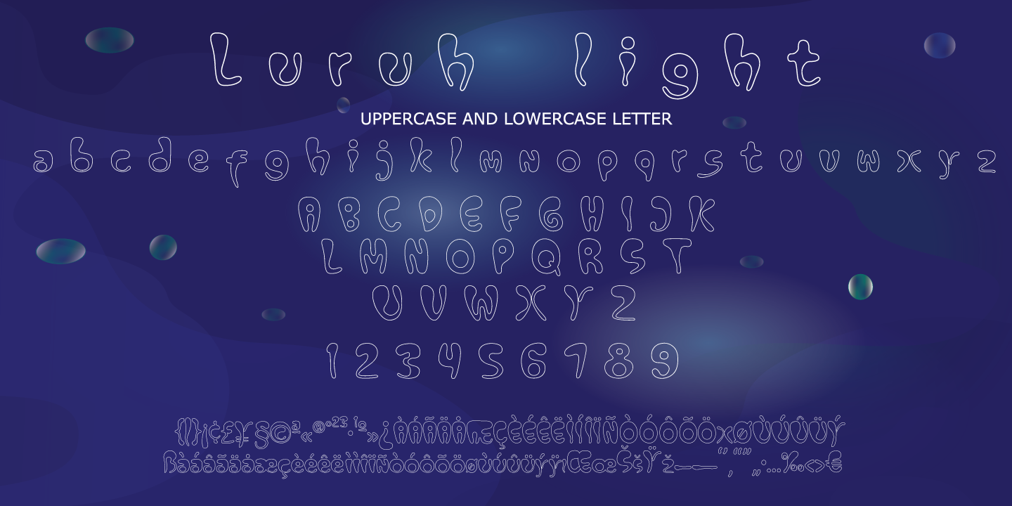Luruh Light Regular Font preview